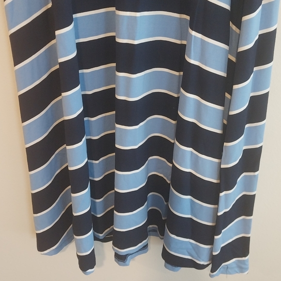 Gap Blue and White Stripe Maxi Skirt with Foldover Waist NWOT - Picture 5 of 7